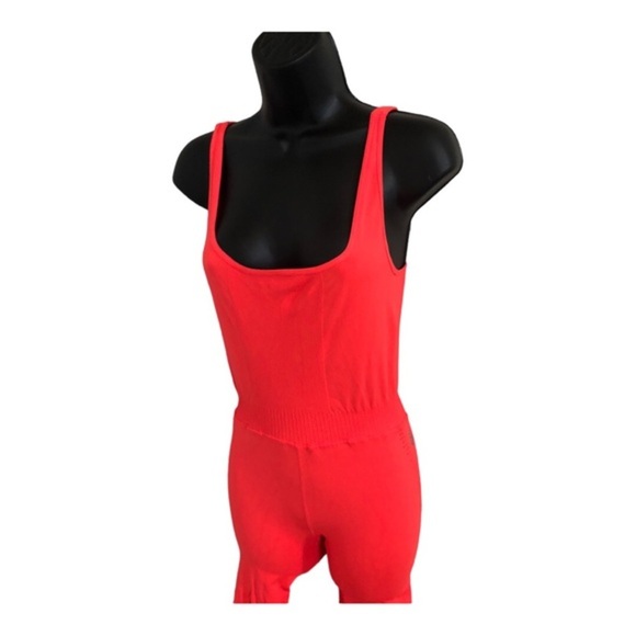 Free People FP movement bright orange Good karma onesie jumpsuit size M/L new - Picture 8 of 12
